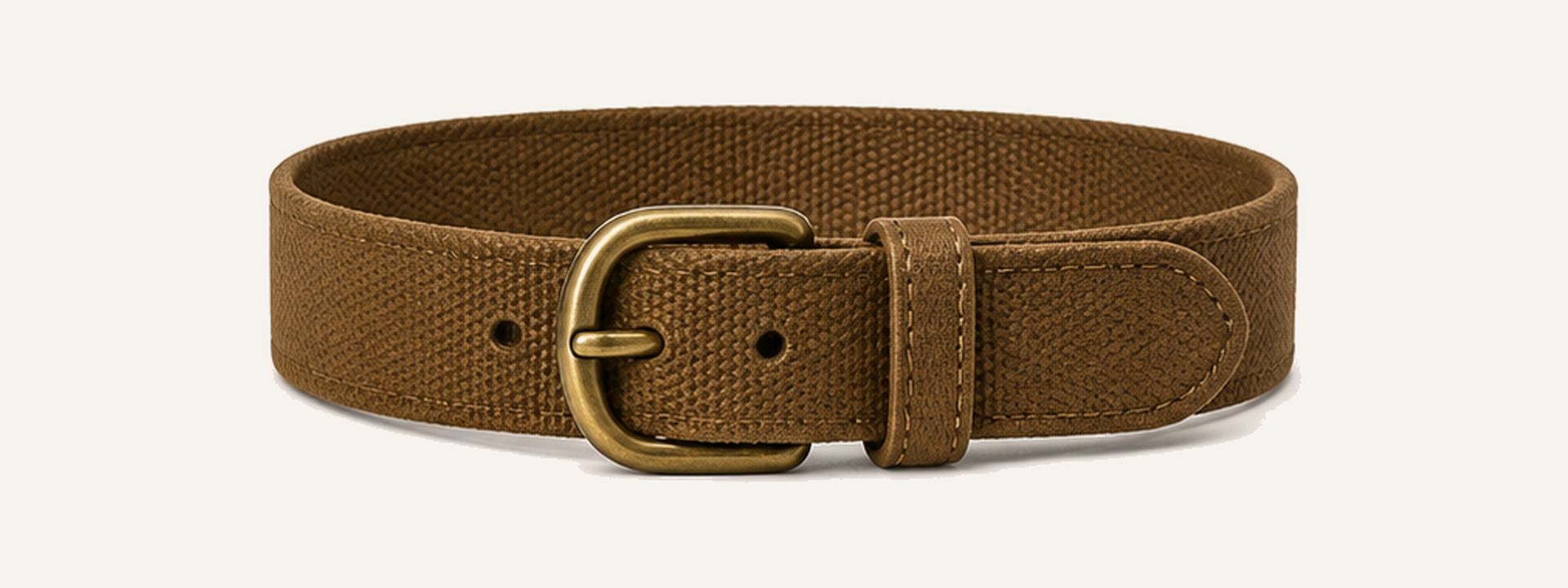Brown workwear canvas pin belt - Brown