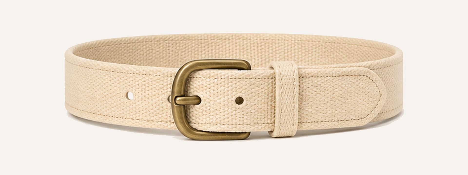 Natural canvas pin belt - Natural