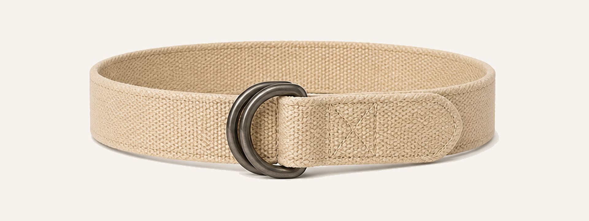 Natural D-ring canvas belt - Natural