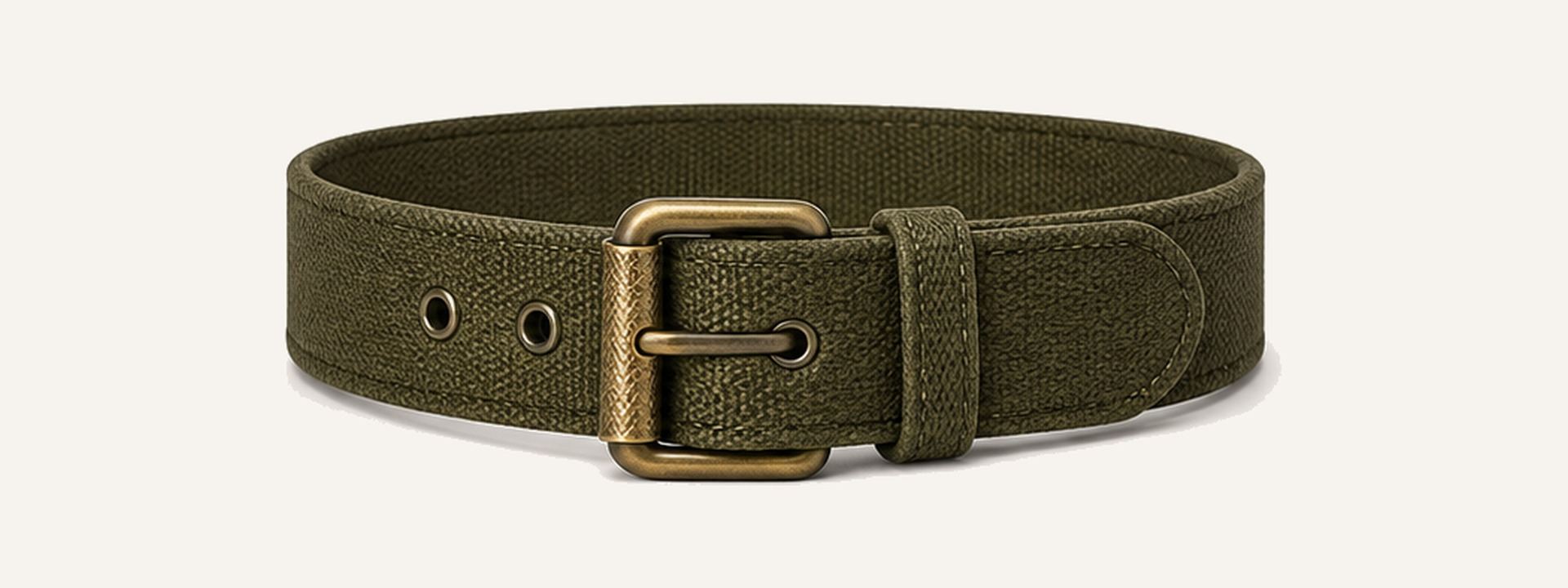 Olive roller workwear belt - Olive