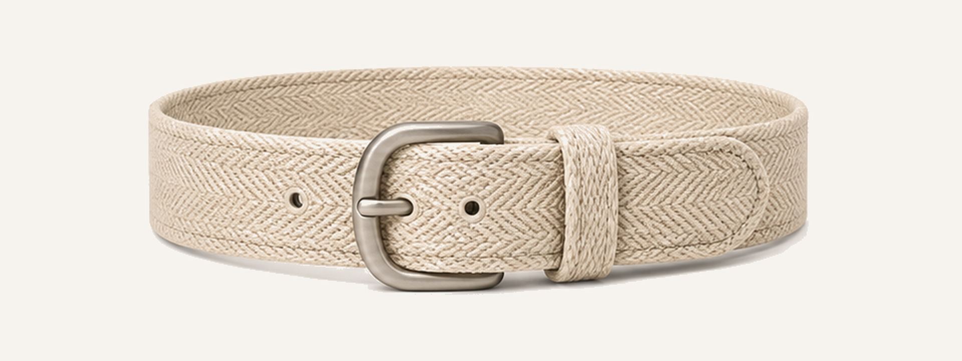 Natural herringbone cotton belt - Natural