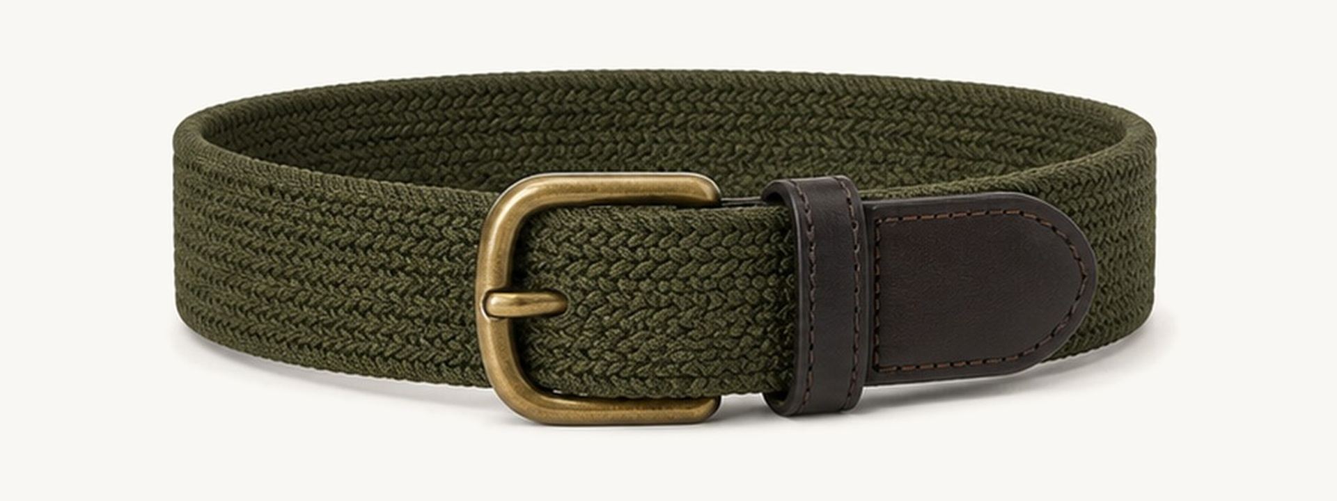 Outdoor elastic webbing belt - Olive