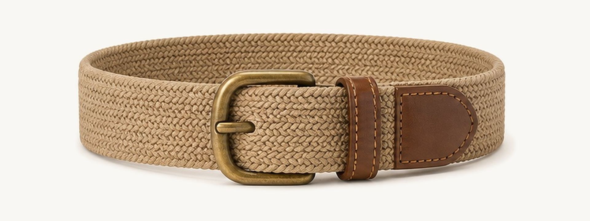 Woven stretch belt - Khaki