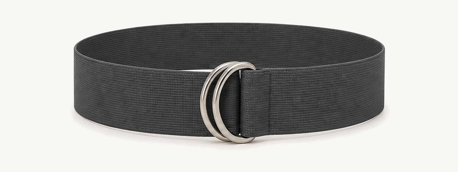 D-ring elastic sash belt - Charcoal