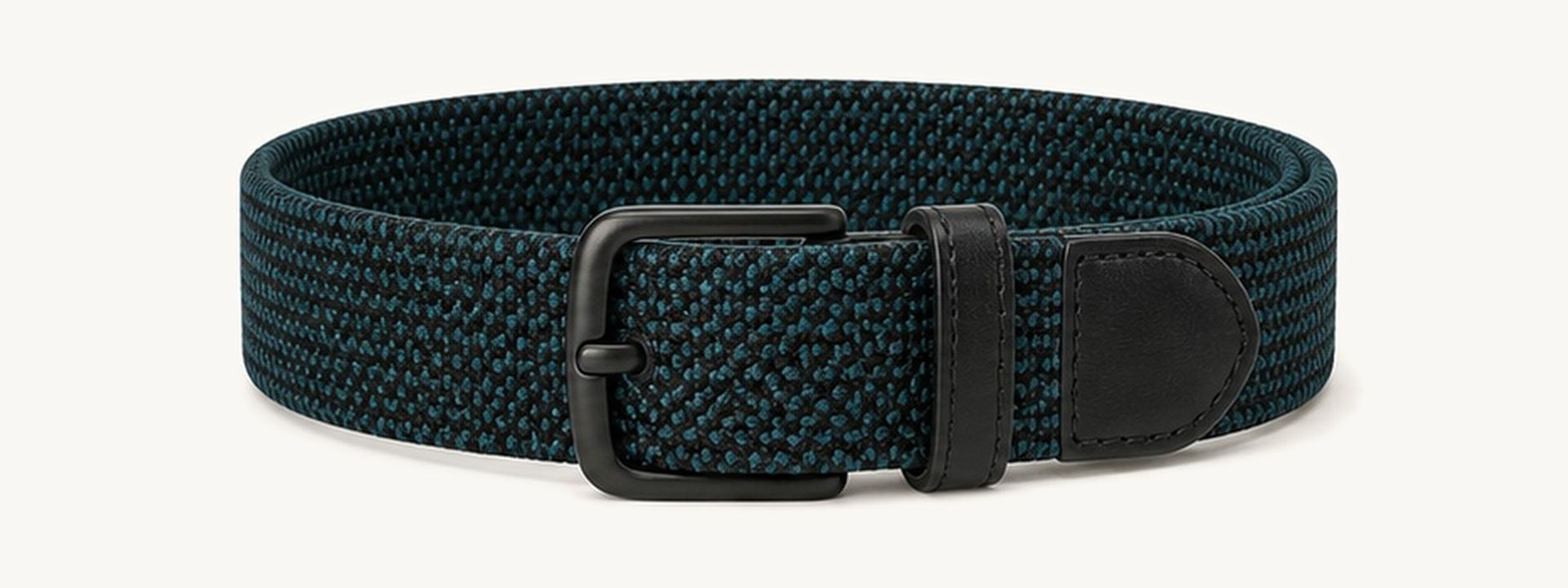 Contrast elastic belt - Teal / Black