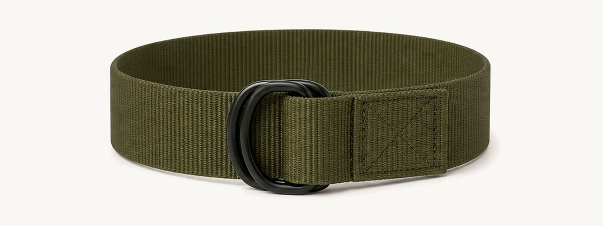 Wide D-ring outdoor belt - Olive
