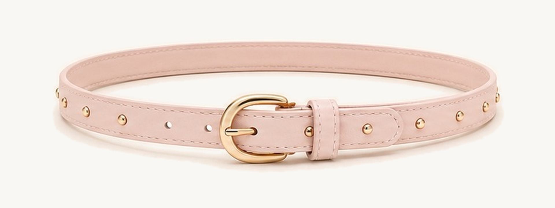 Girls subtle studded belt - Blush