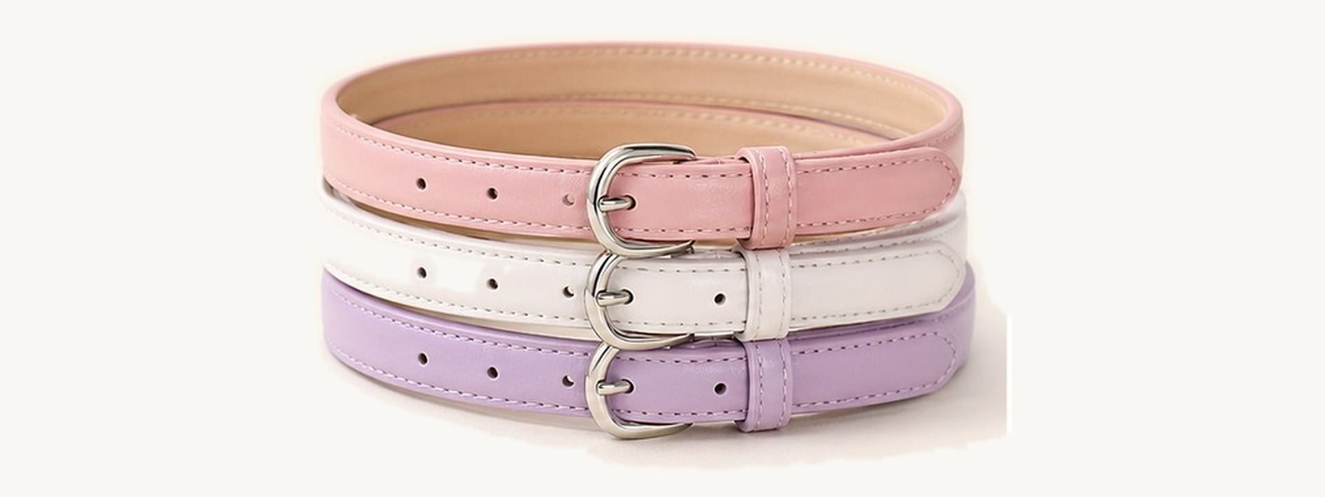 Pastel skinny 3-pack set - Pink / White / Lavender