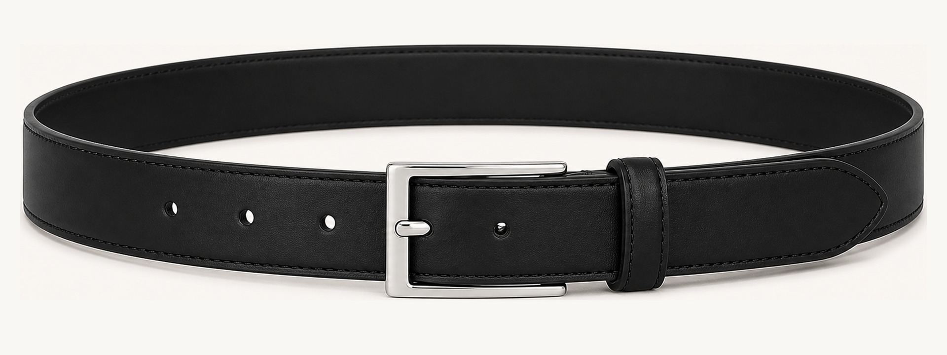 Smooth value dress belt - Black