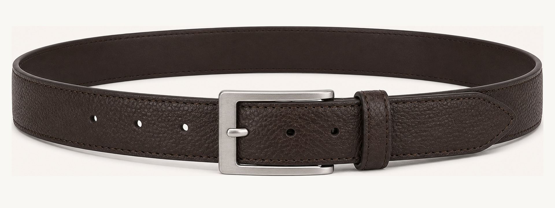 Pebbled retail belt - Espresso