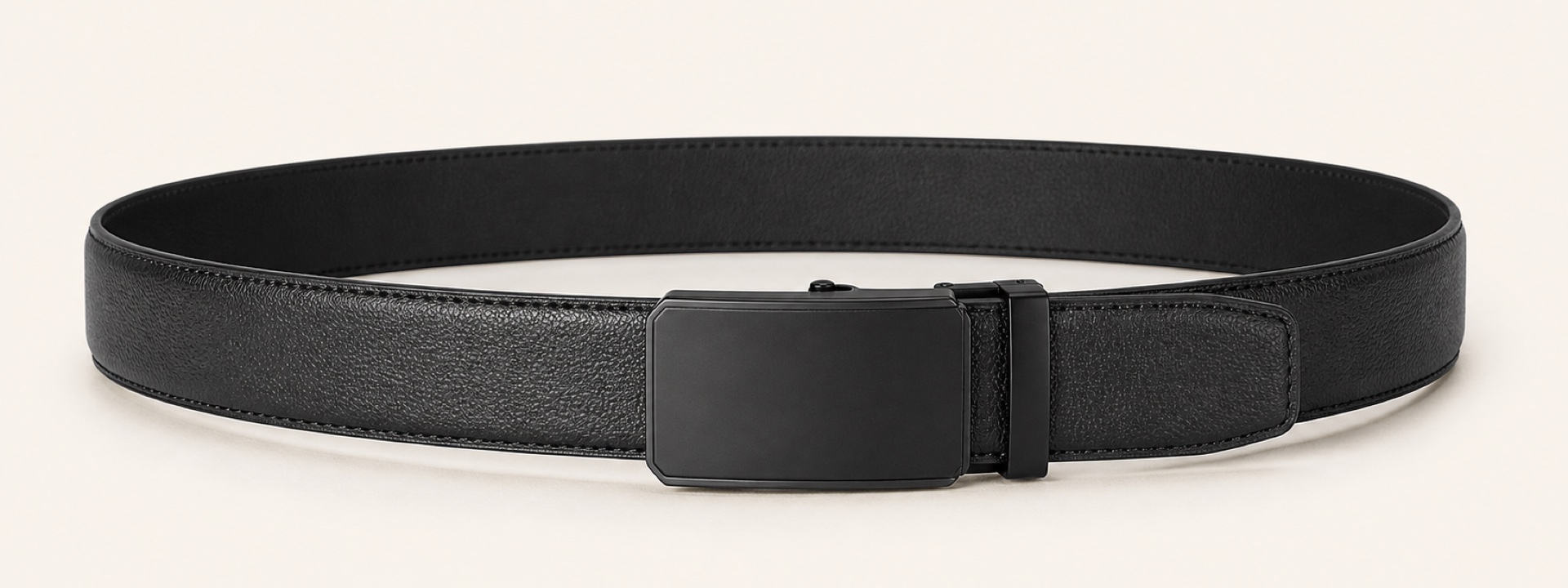 Matte black automatic belt - Black