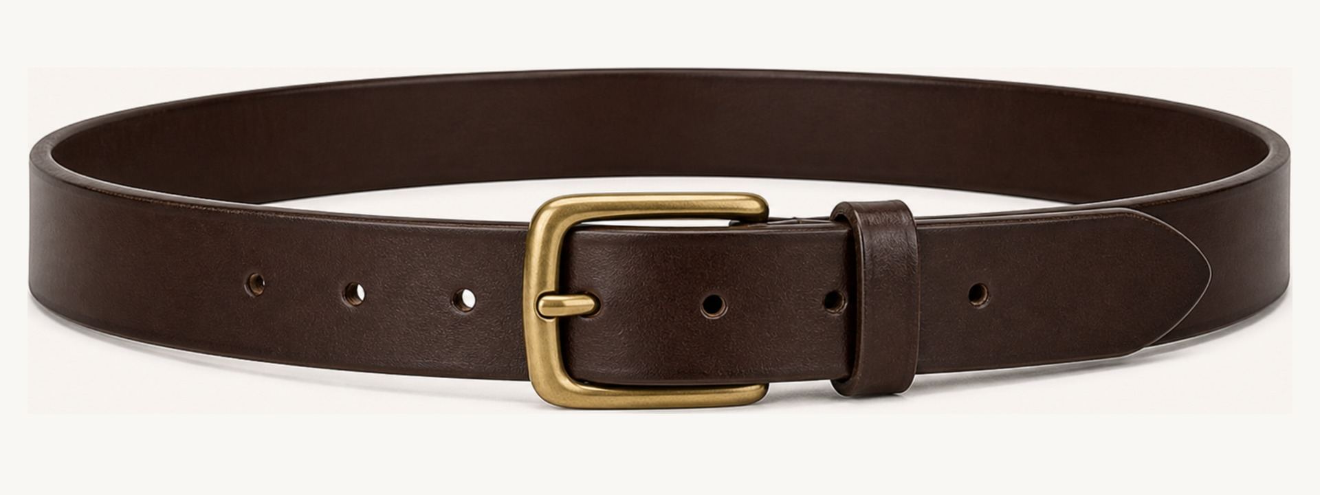 Heavy bridle-style belt - Havana